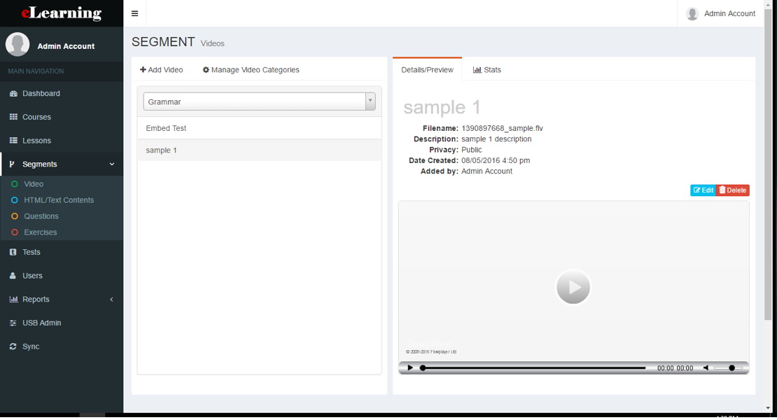 Learning Management System Admin