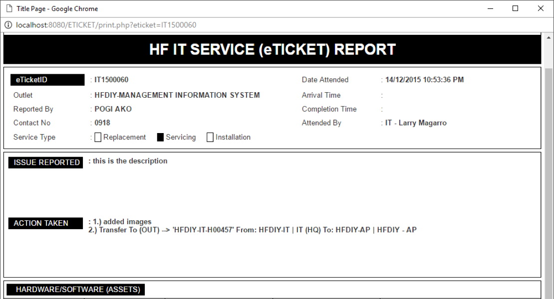 Support Ticket System
