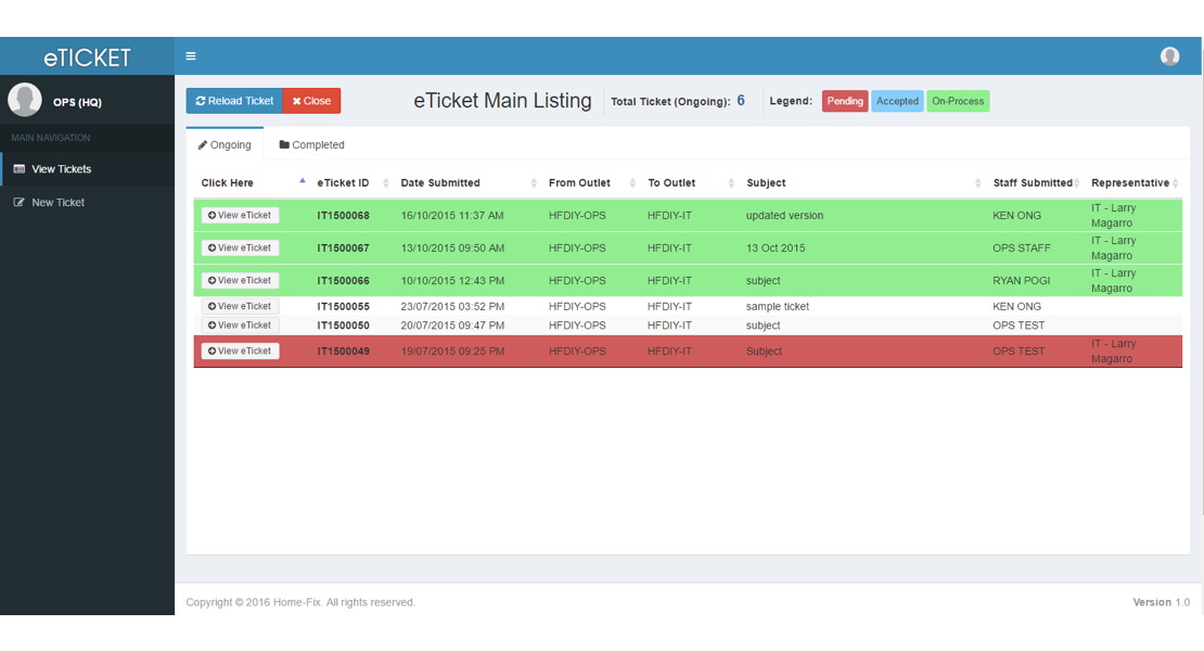 Support Ticket System