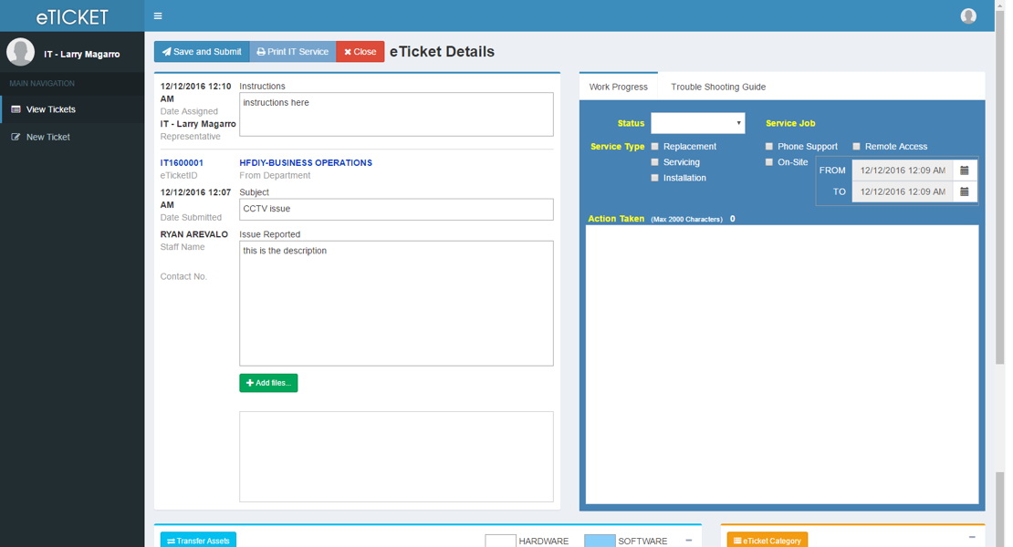 Support Ticket System