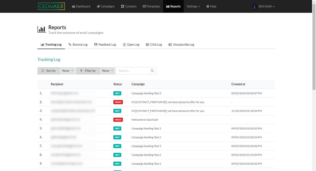 Gascloud Electronic Direct Mailer