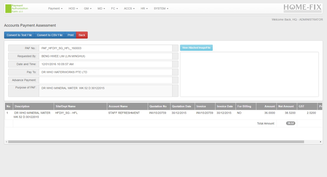 Payment Authorization System